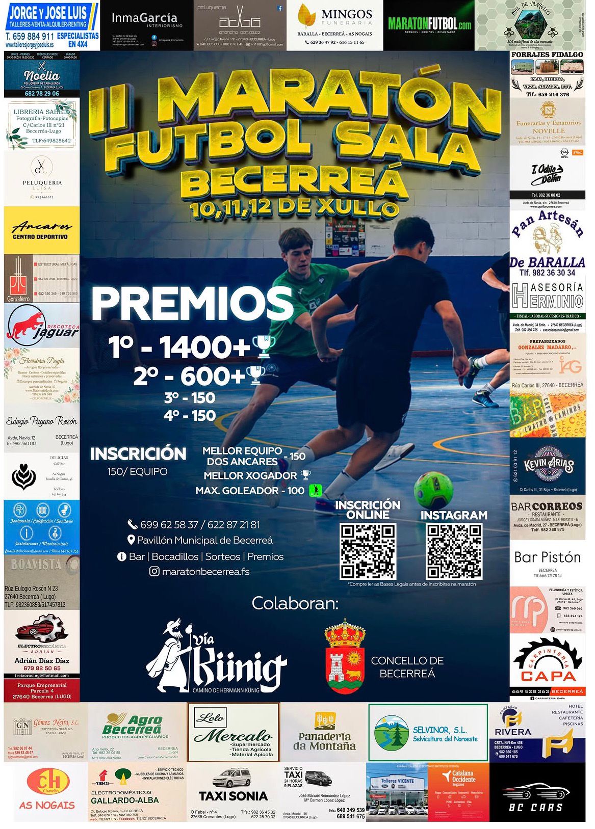Cartel de Maraton Futbol Sala Becerreá